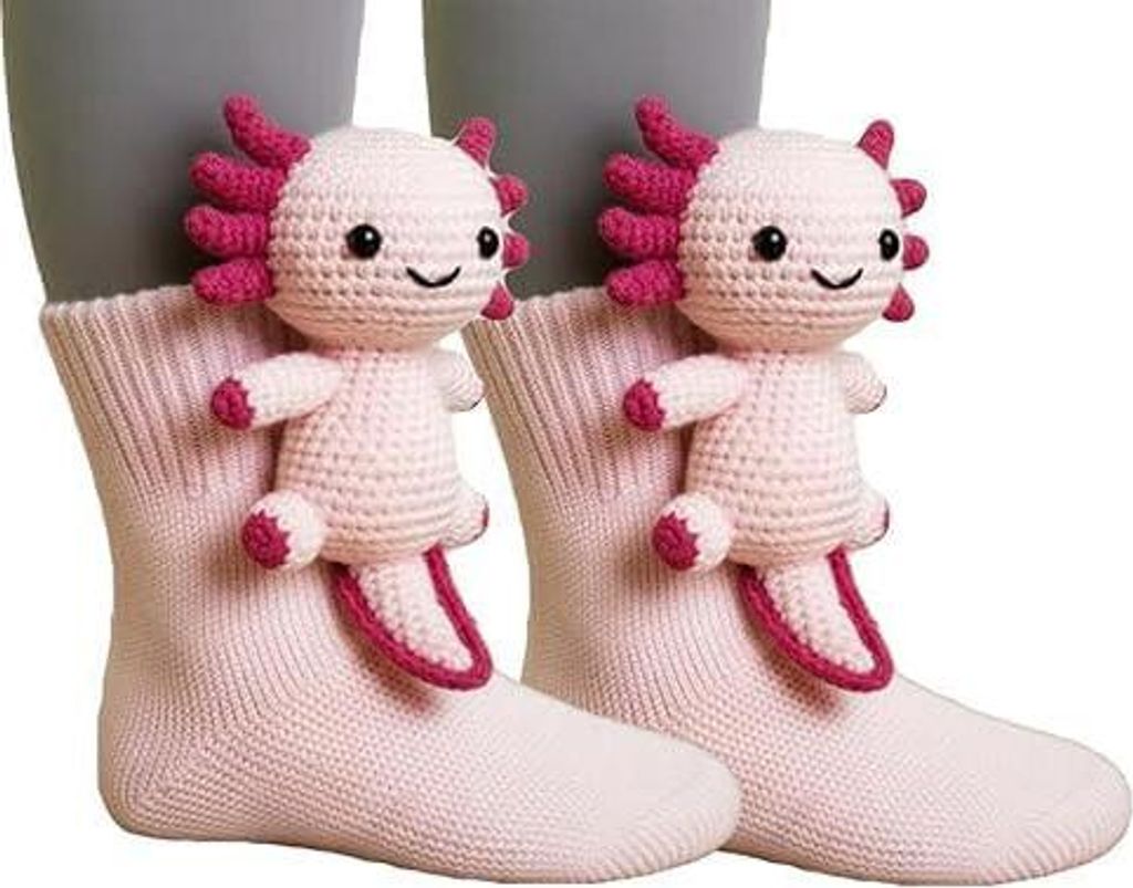 ASKSA Chaussettes tricotées en 3D avec animaux Chaussettes Image du produit 