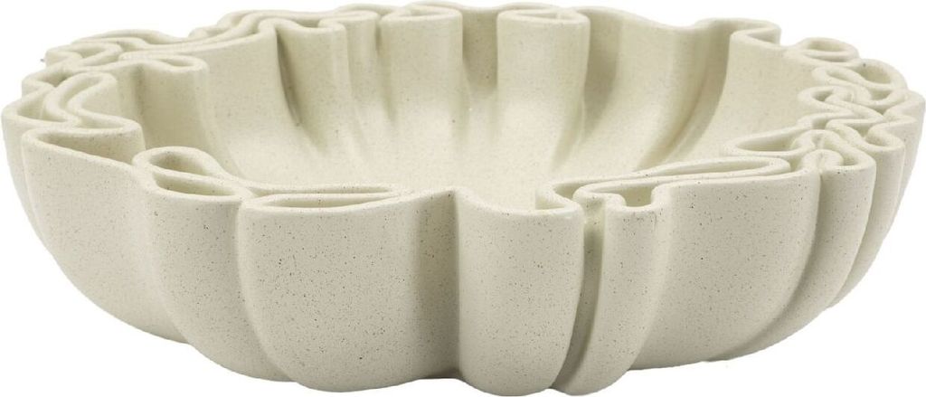 Mauro Ferretti Dekoschale Stons 40,5x38,5x9,5 cm creme