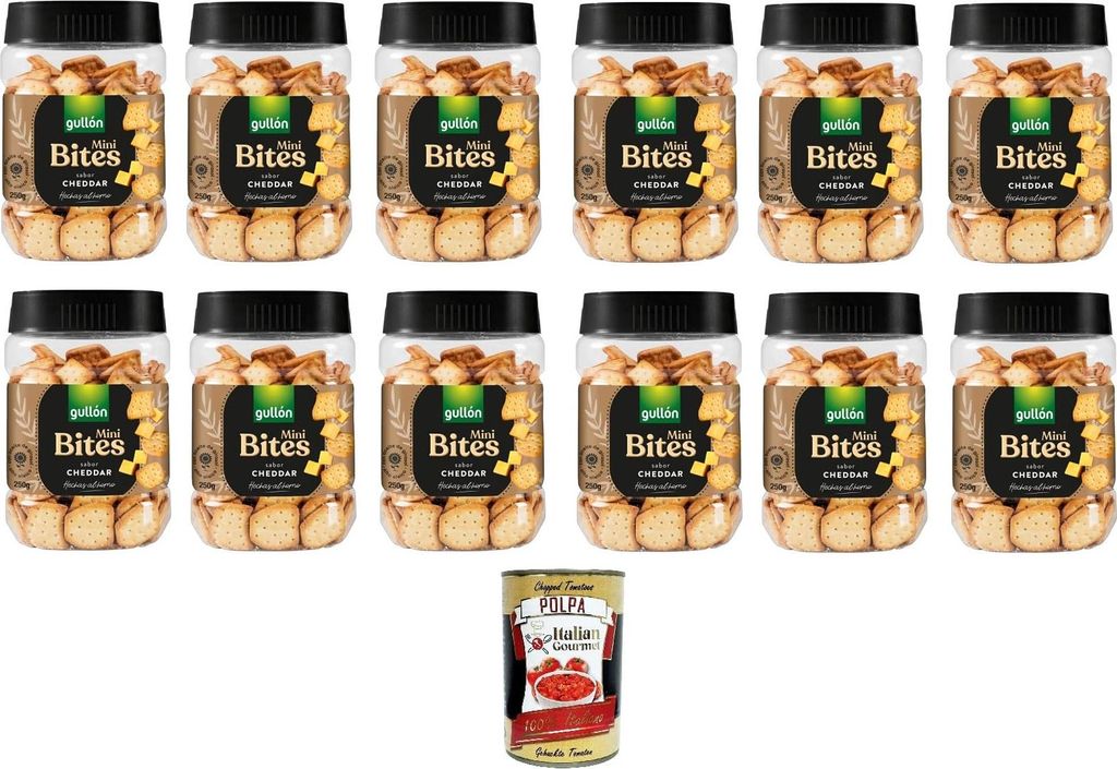 12x Gullon Crackers Cheddar 250Gr + Italian Goumet polpa Produktbild 