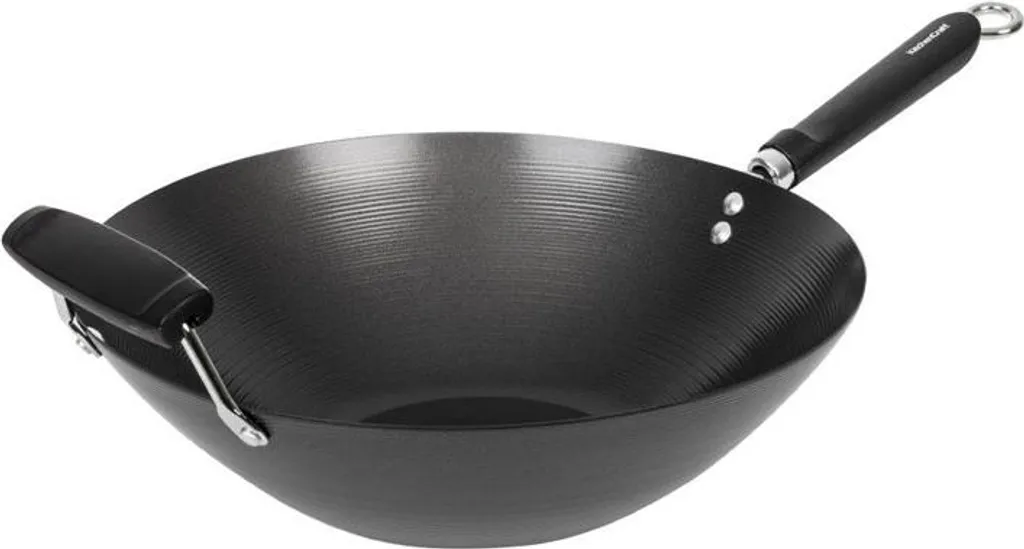 Offerta Wok Kitchen Craft Acciaio Carbonio 35cm - Antiaderente Top