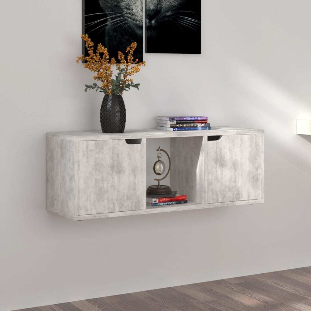 "Winter Sale" TV-Schränke - Grau TV-Schrank Betongrau 88,5x27,5x30,5cm Holzwerkstoff DE5017829