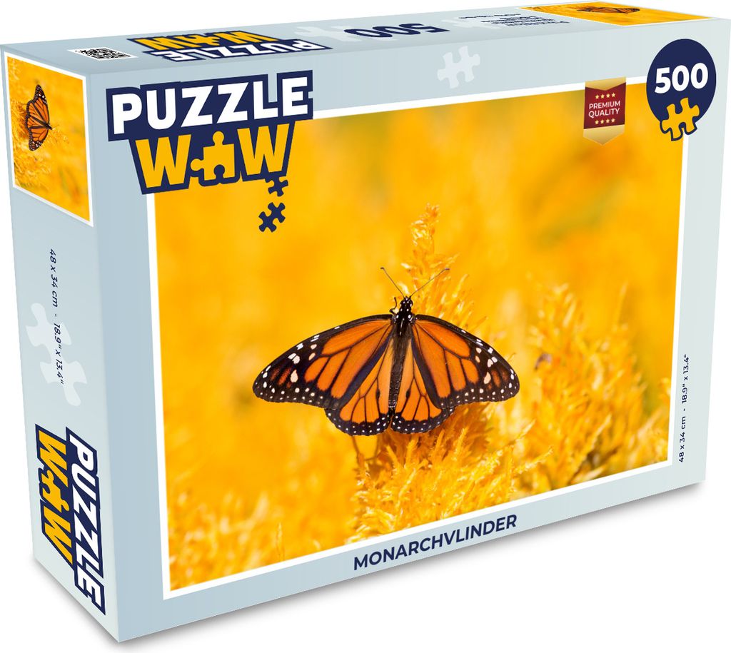 MuchoWow Puzzle 500 Teile Monarchfalter - 500 Teile - Kinder - Selberbauen - Puzzlespiele