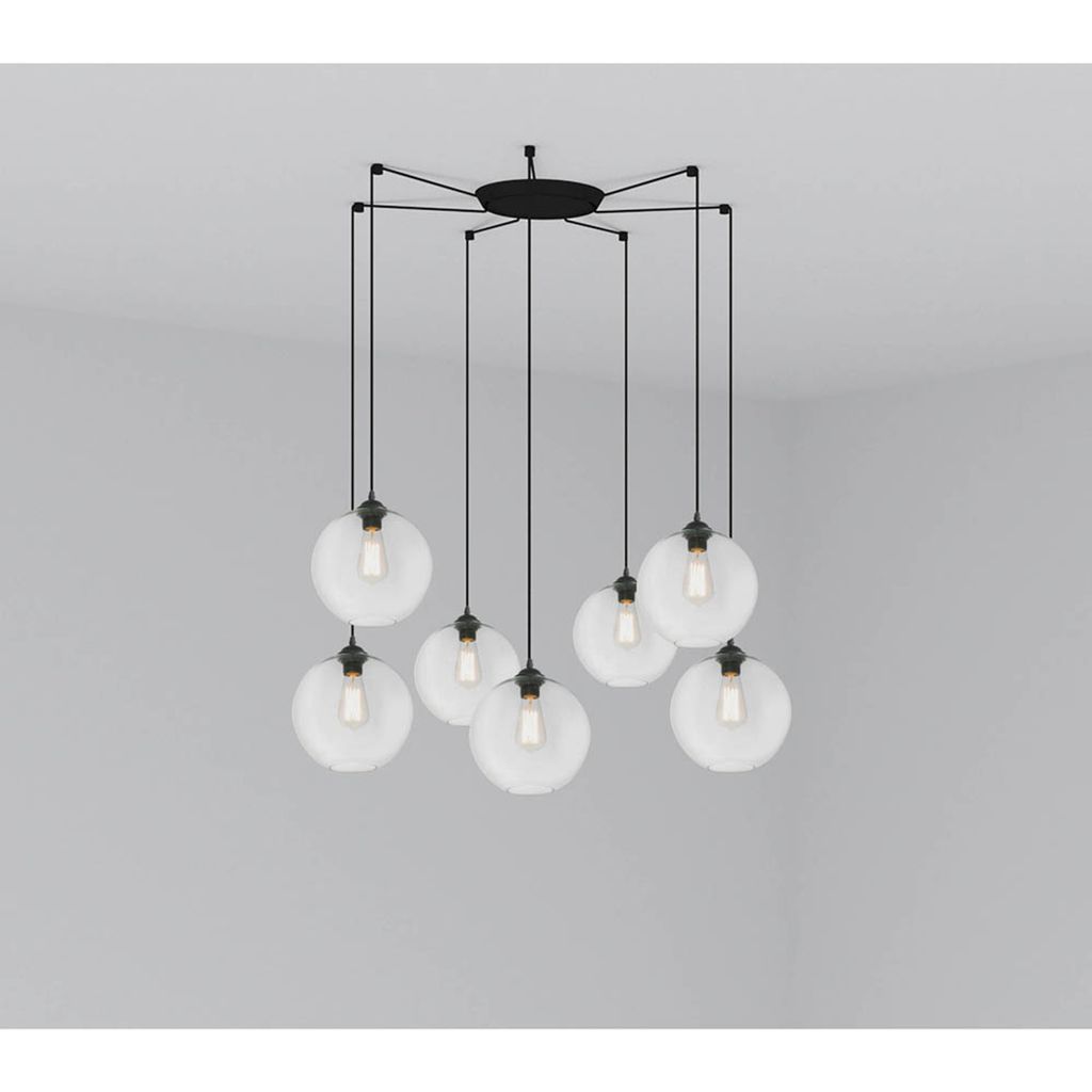 CLARA Hängelampe transparent 7L 64128-7L
