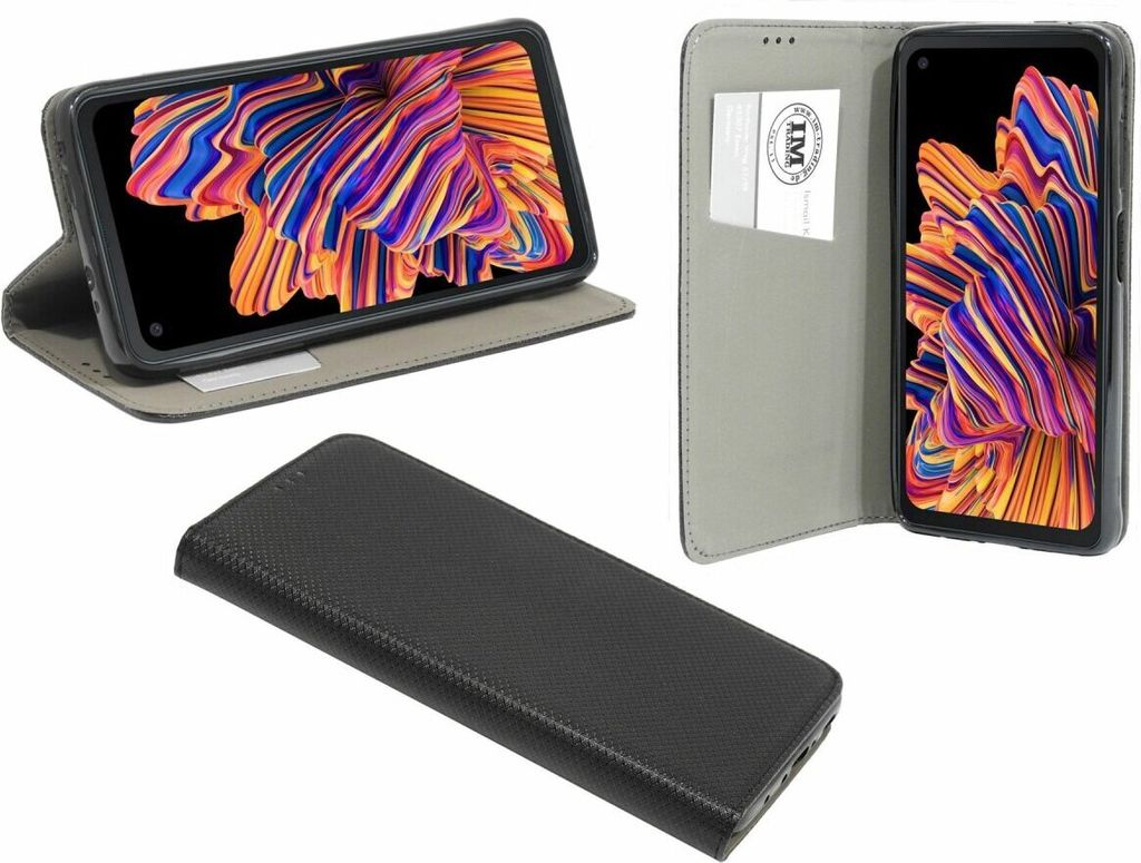 Buch Tasche "Smart" kompatibel mit Samsung Galaxy Z Fold 6 5G Handy Hülle mit Standfunktion, Kartenfach Schwarz