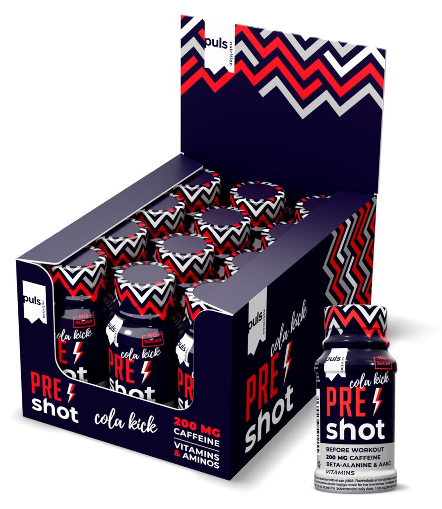 PULS Pre Workout Shot Cola Kick 12 x 60 ml – Booster mit Produktbild 