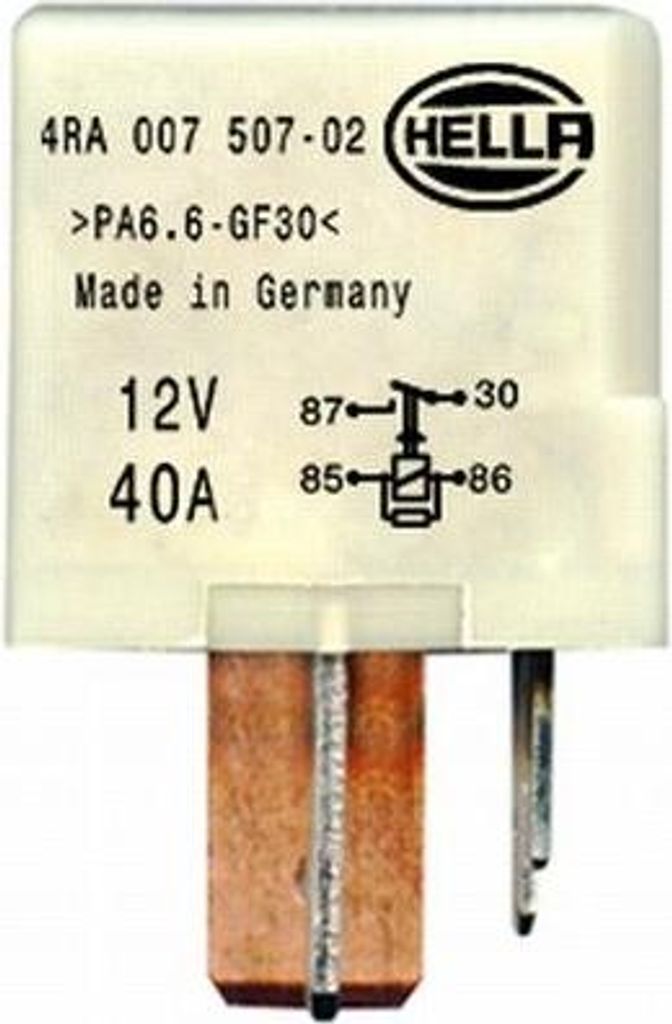 HELLA 4RA 007 507-021 Vorglührelais OE 357911253 kompatibel mit A3 8L, Alhambra, Arosa, Cordoba, Ibiza, Inca, Leon, Toledo, Fabia, Octavia, Bora, ...