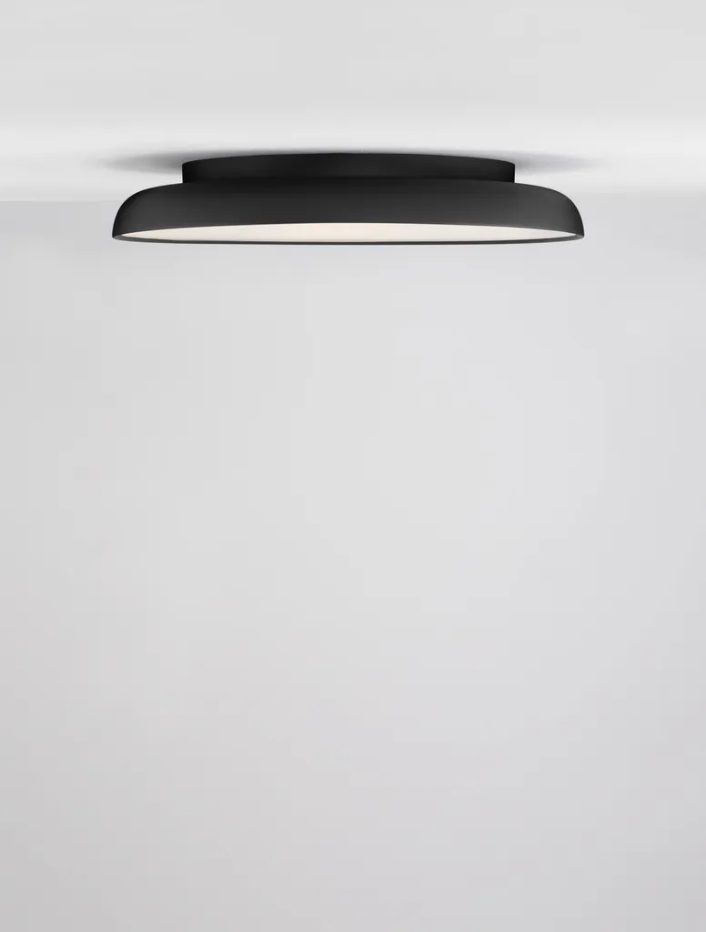 Nova Luce LINUS Plafonnier LED Noir Minimaliste pour Salon et Bureau