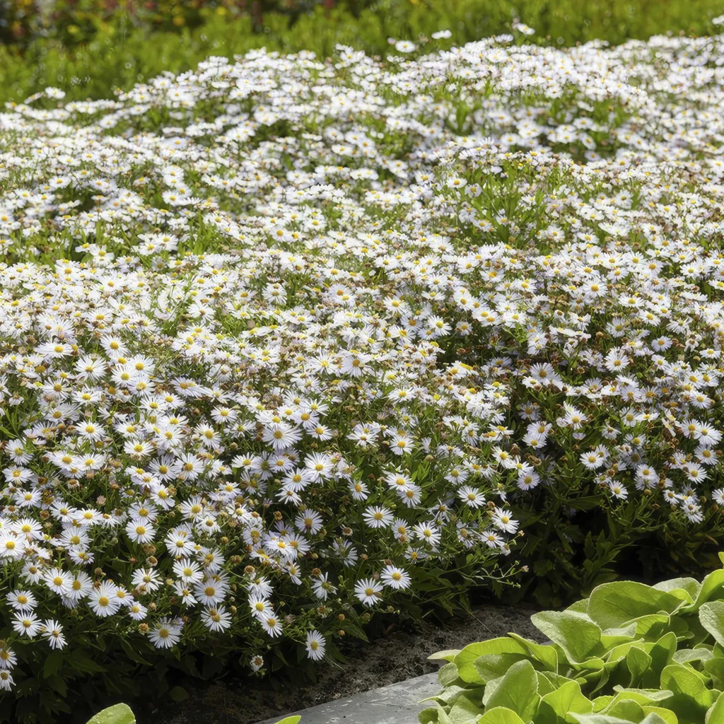 Aménager un massif d'automne avec 6 Asters ageratoides Ashvi blancs - 6