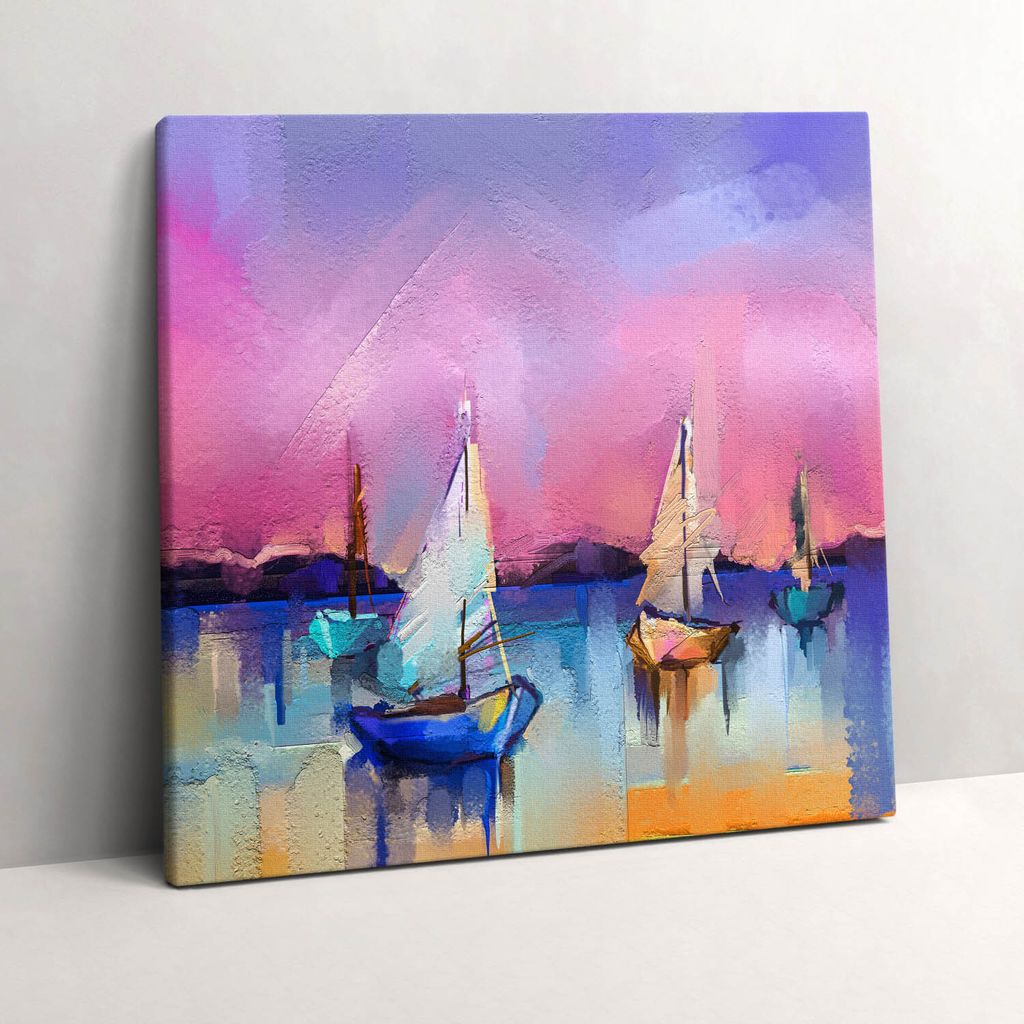 Seascape – Leinwandbild Wandbild – 60x60 cm – Leinwandbilder – Wandbilder – Schlafzimmer – Flur