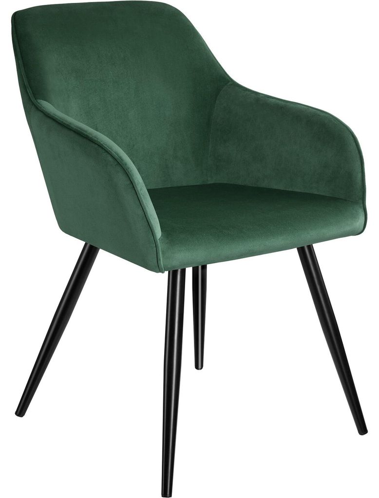 Chaise MARILYN Effet Velours Style Scandinave - vert Image du produit 