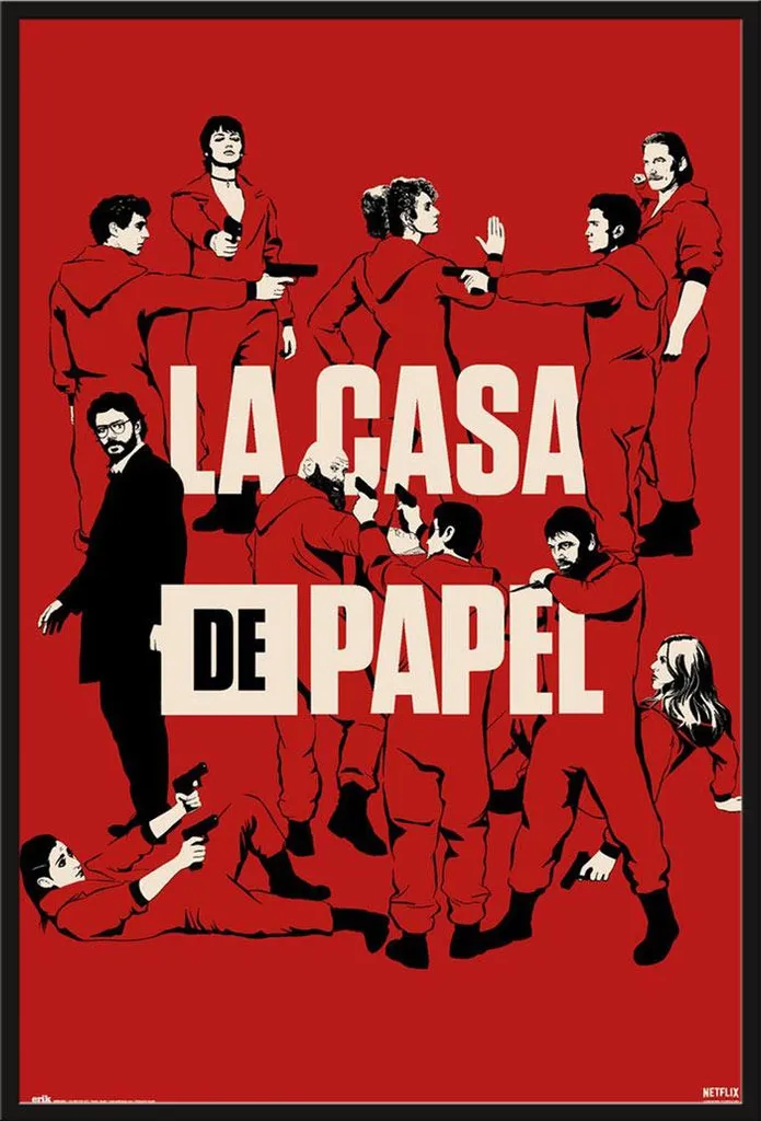 Affiche La Casa de Papel Encadrée : Fini les Posters Plissés avec Shinsuke®