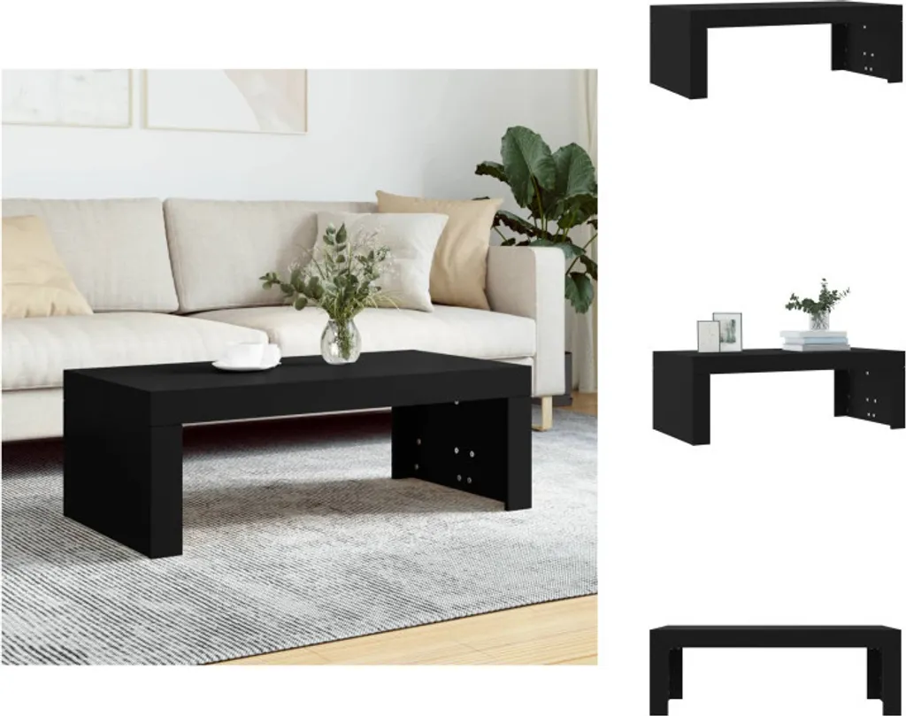 Tavolino Salotto Nero vidaXL 102x50x36 cm | Legno Multistrato Moderno