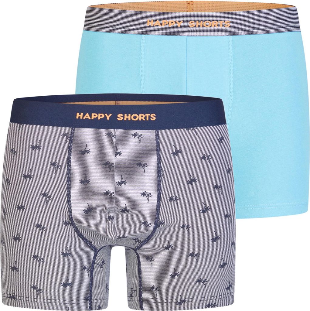 Happy Shorts Herren Boxer Jersey 2-Pack  sortiert 3 - Größe Produktbild 