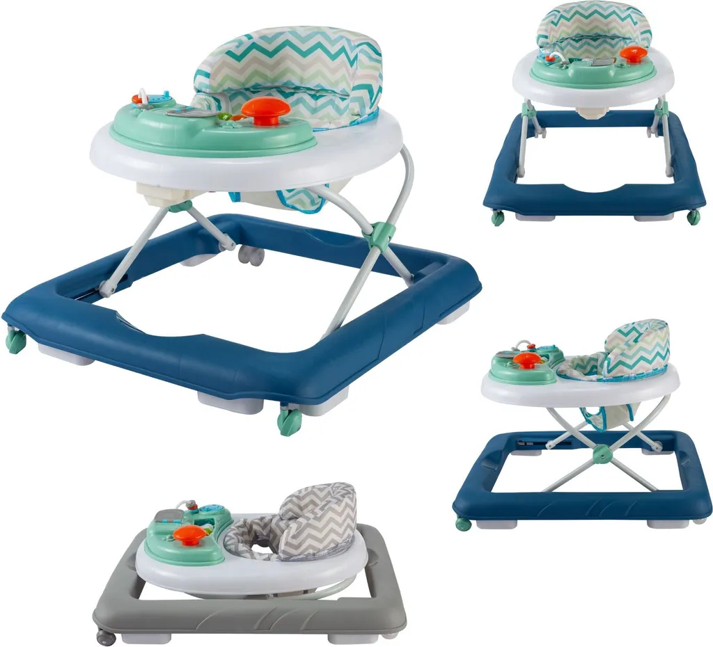 Chaise d'Apprentissage de la Marche pour Bébé avec Musique et Jeu Pliable