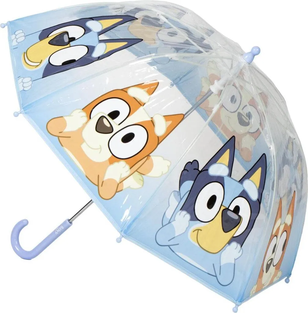 Ombrello manuale a bolle d'aria e protezione dalle intemperie per bambini Bluey Ø 71 cm