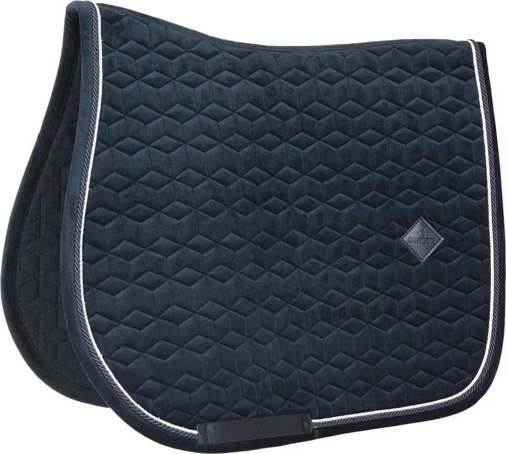 Tapis de Selle Noir Kentucky Velvet Basic avec Matelassage Étoiles - 2