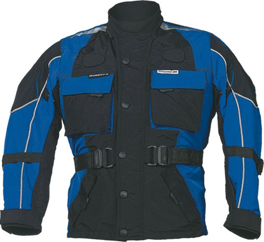 Roleff RO431K Kinder-Motorradjacke – Blau/Schwarz, wasserdicht, atmungsaktiv & mit Protektoren Roleff Größe: Kindergröße 158,