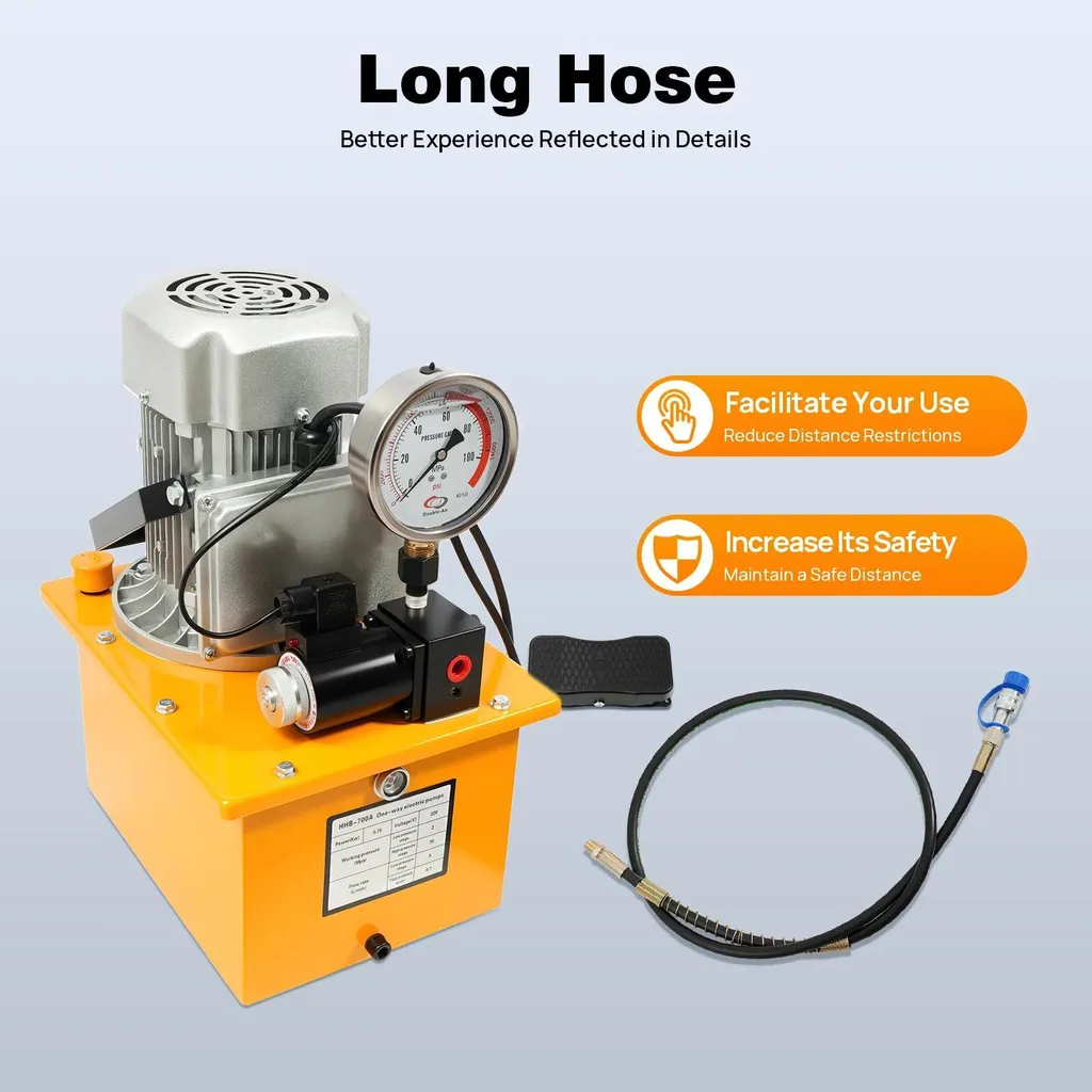 Pompe hydraulique électrique industrielle 750W avec commande manuelle