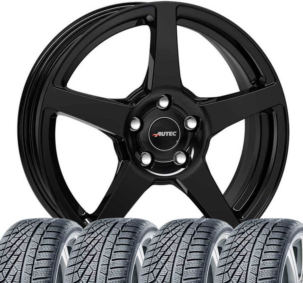 Kompletträder Winterräder Winterkompletträder Reifen mit Felgen Valea 7x17 ET45 5x108 kompatibel mit Peugeot 308 Partner