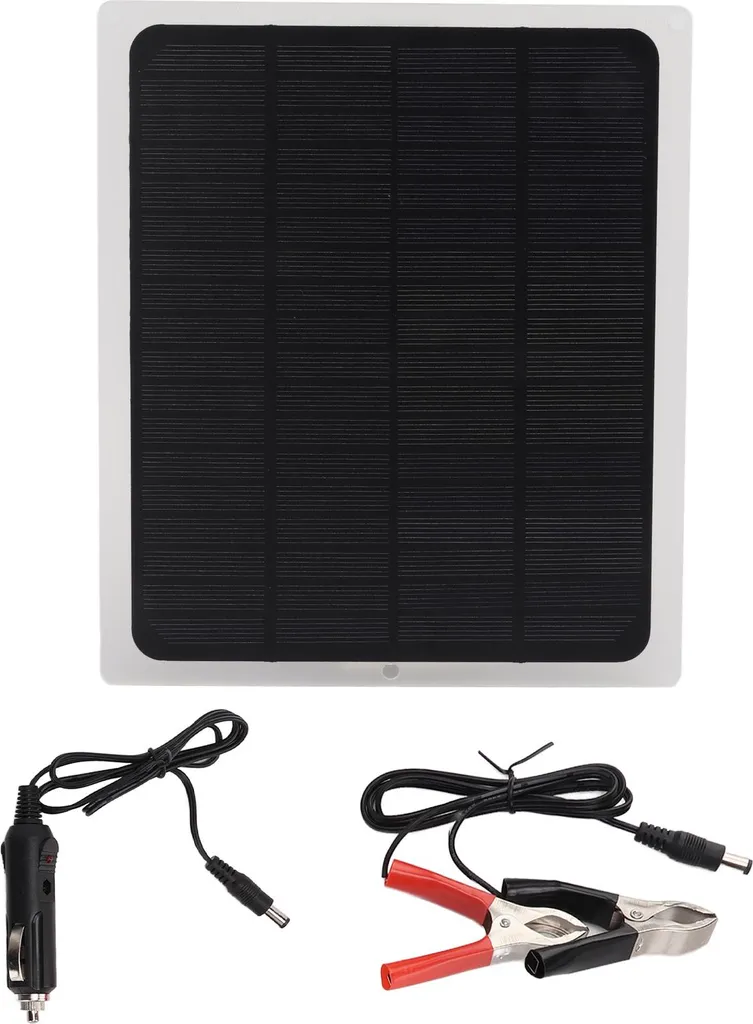 Panneau solaire 10W 12V monocristallin ultra résistant et pince étanche