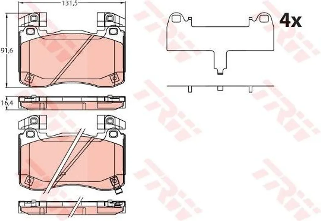 Plaquettes de frein TRW GDB2254 haute performance pour Stinger OE