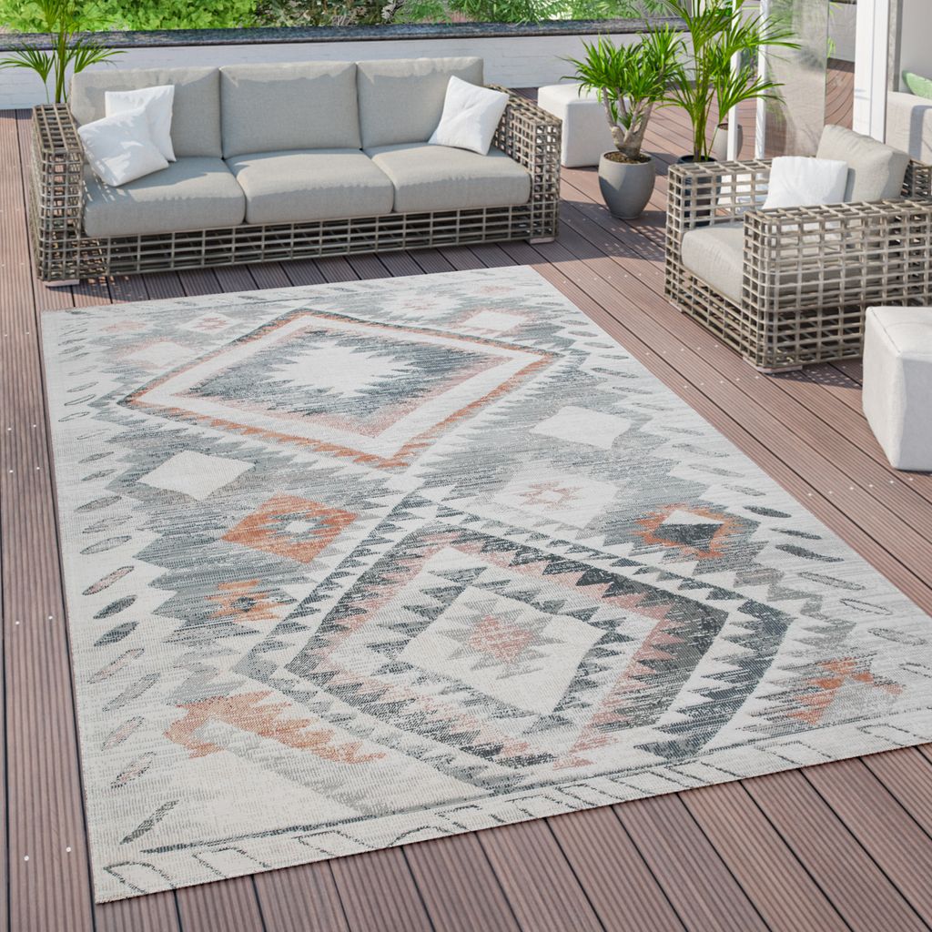 Outdoor Teppich Vintage Balkon Terasse, Küchenteppich Flur Läufer versch. Farben u. Größen Grösse 60x100 cm