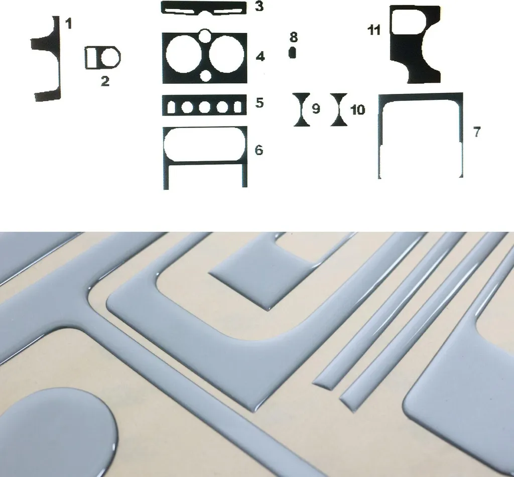 Kit Decorazione Interni Citroen Berlingo 2003-2008 Look Alluminio 11pz