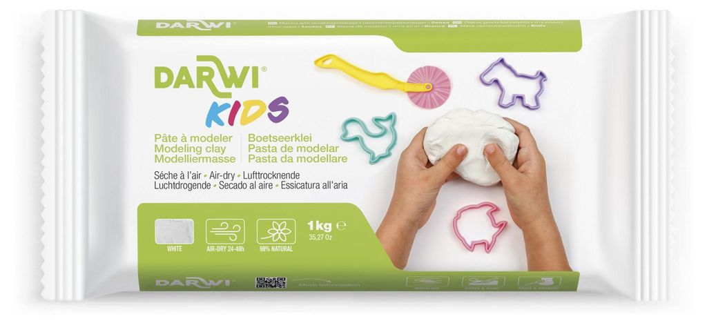 Lufttrocknende Modelliermasse Darwi  1 Kg Packet - Farbton: Produktbild 