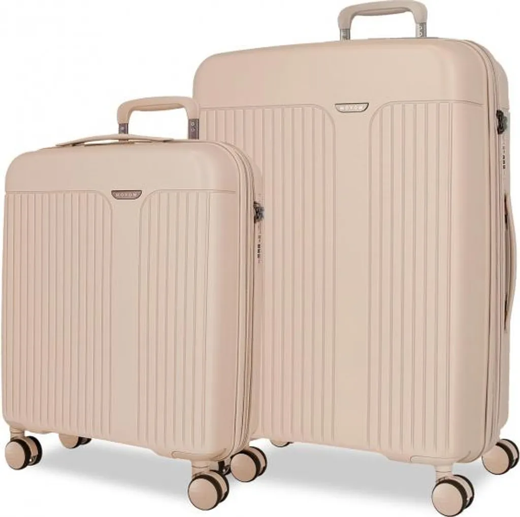 Ensemble Bagages Voyage Famille Movom Beige - Valise Cabine et Soute