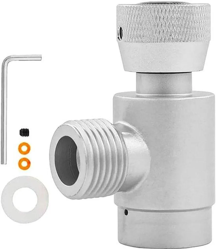 Petit adaptateur CO2 compact pour aquarium vert avec joints de sécurité