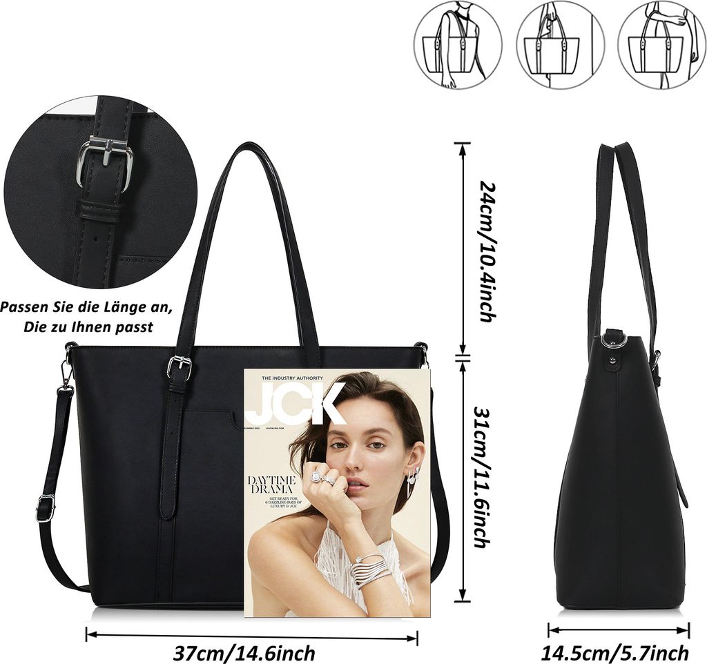 Mofut Handtasche, Handtasche Damen Shopper, Damen Groß Produktbild 3