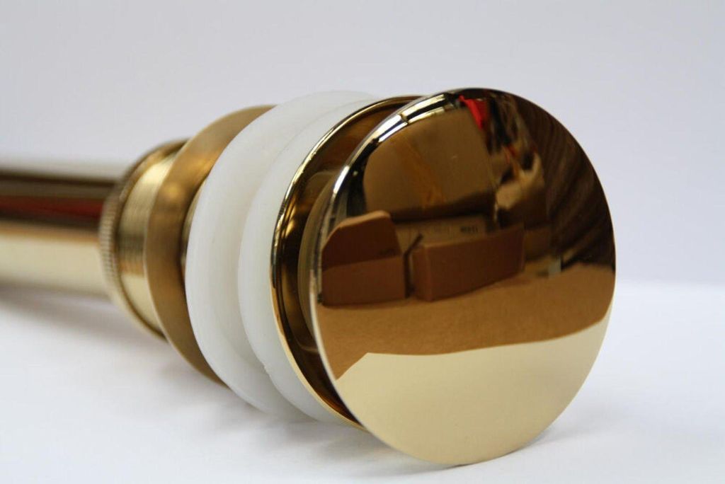 Teakea pop-up afvoerplug zonder overloop messing 11/4 inch Productafbeelding 
