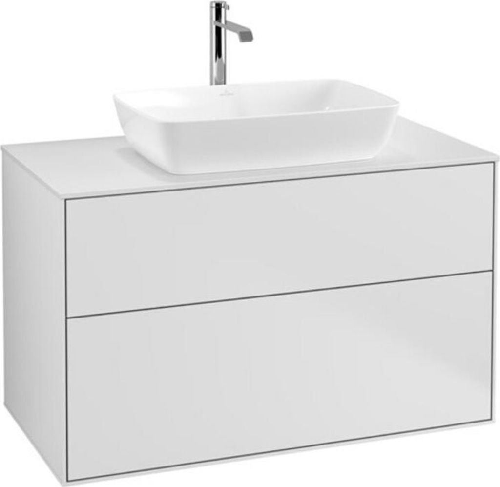 V&B Waschtischunterschrank Finion 100x60,3cm, Abd.-Pl. wh. m, wh. m Lac