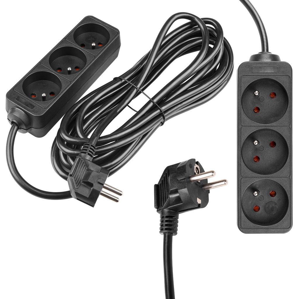 MasterLED 3-fach Steckdosenleiste Silo Typ E, 5 m, 16 A, Produktbild 