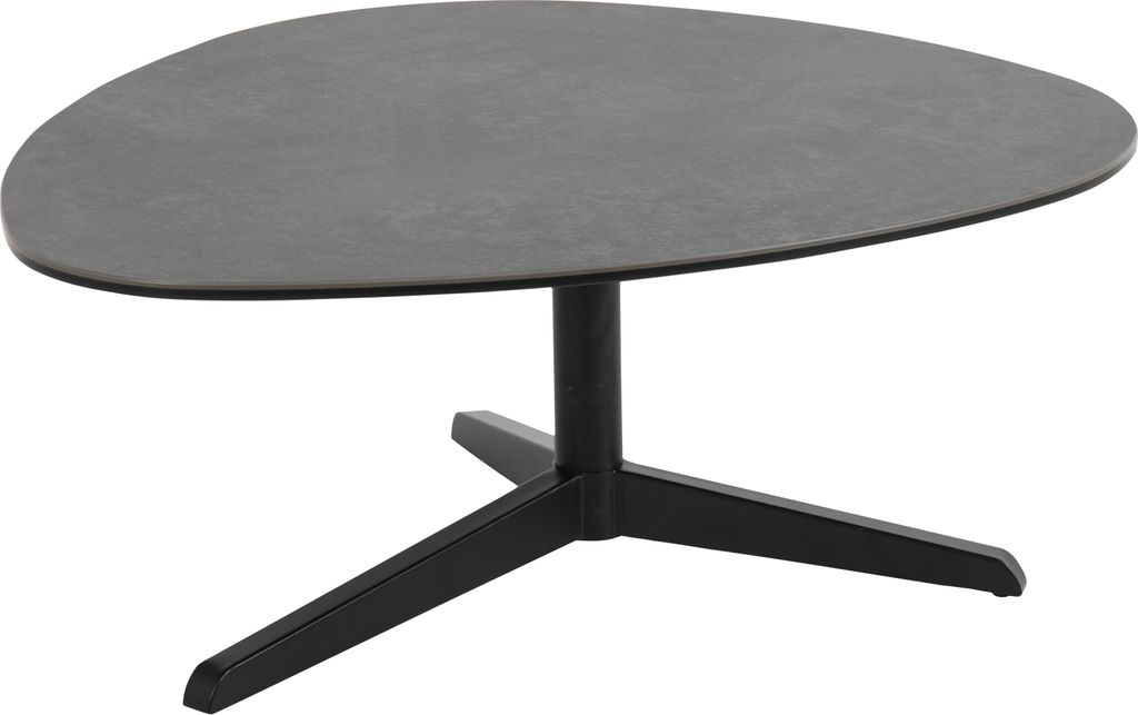 Couchtisch >Barnsley< in schwarz, Glas-Keramik, Stahl - 84x34x77cm (BxHxT)