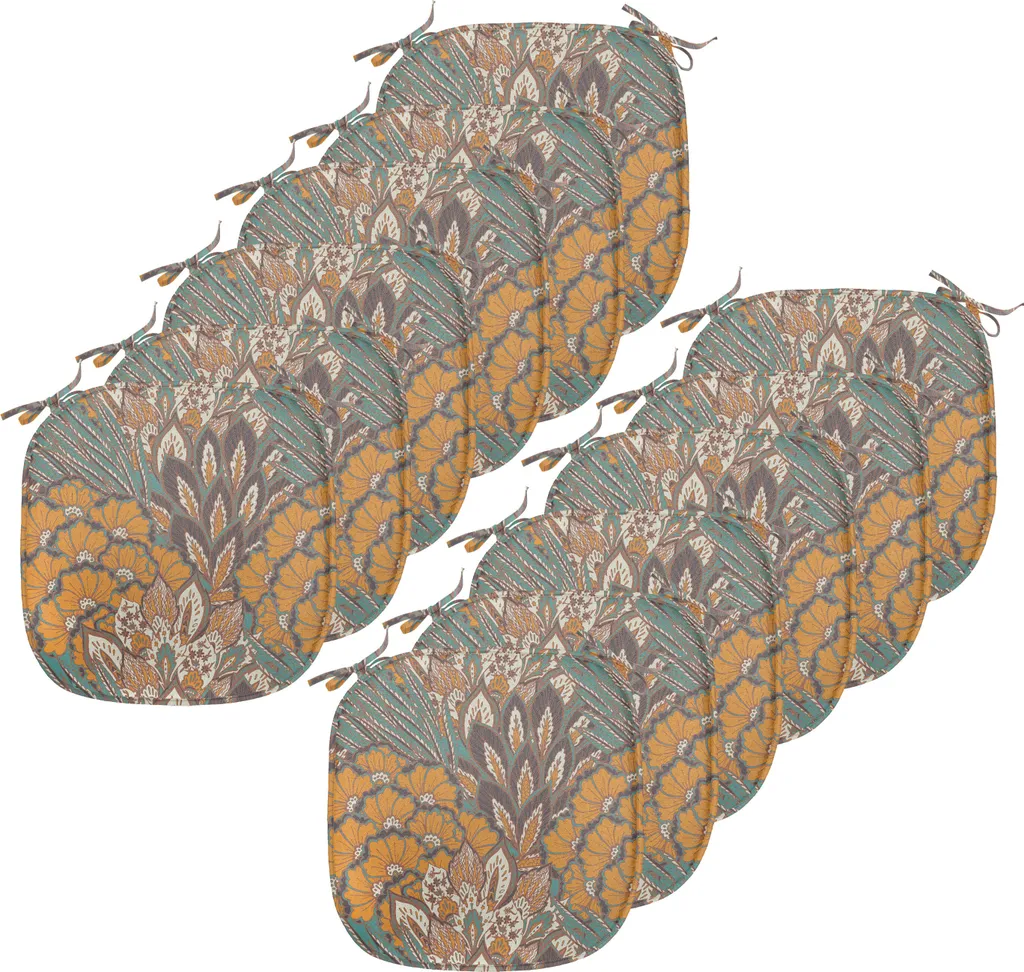 Coussins de Chaise Imperméables Lot de 12 pour Cuisine et Salle à Manger
