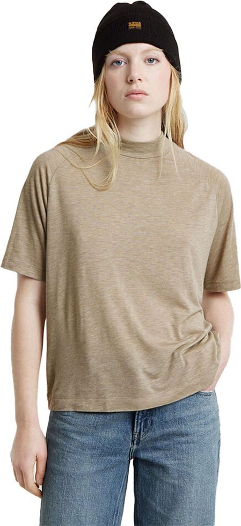 G-star Saddle Kurzarm-t-shirt Beige M Frau Beige M