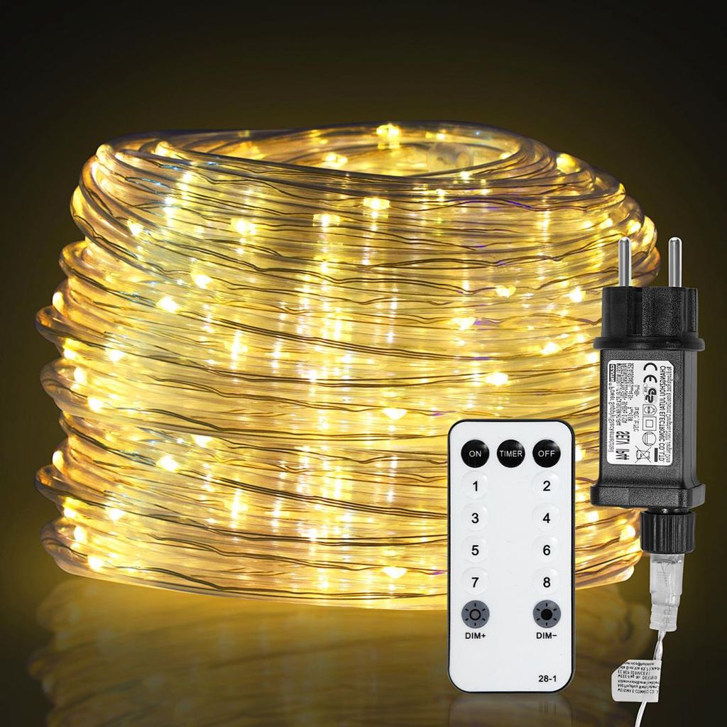 Izrielar 30m LED Lichtschlauch Außen Innen, Wasserfest LED Schlauch,Partylicht Dekobeleuchtung Weihnachten,WarmWeiß