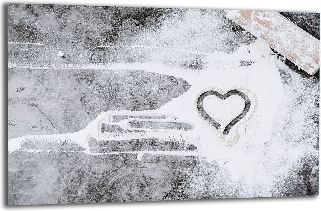 Herdabdeckplatte Glaskeramikkochfeld-Abdeckung Spritzschutz Glas 80x52 Herz