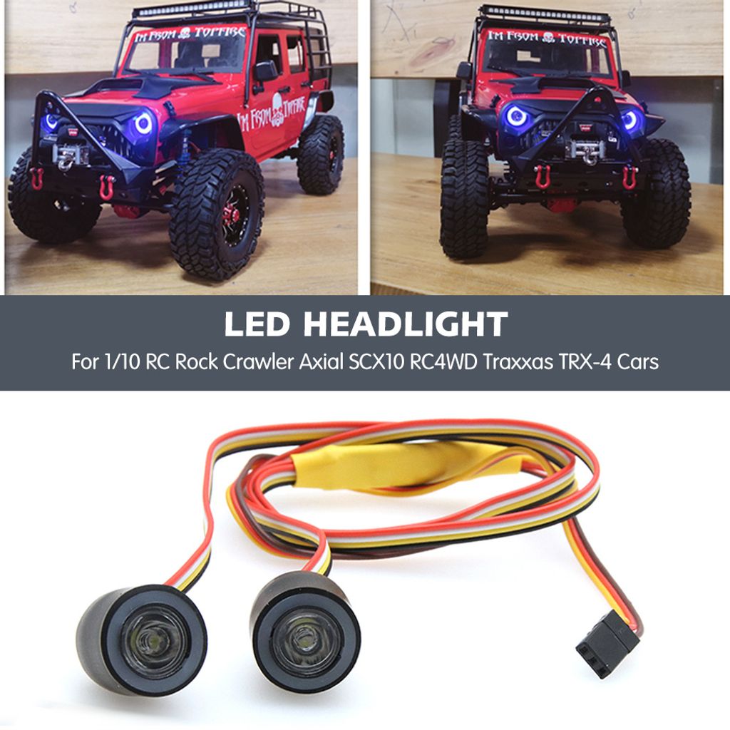 Set 1/10 RC 12 LED-Licht-Set Scheinwerfer Rücklicht für 1/10 RC Auto LKW Crawler
