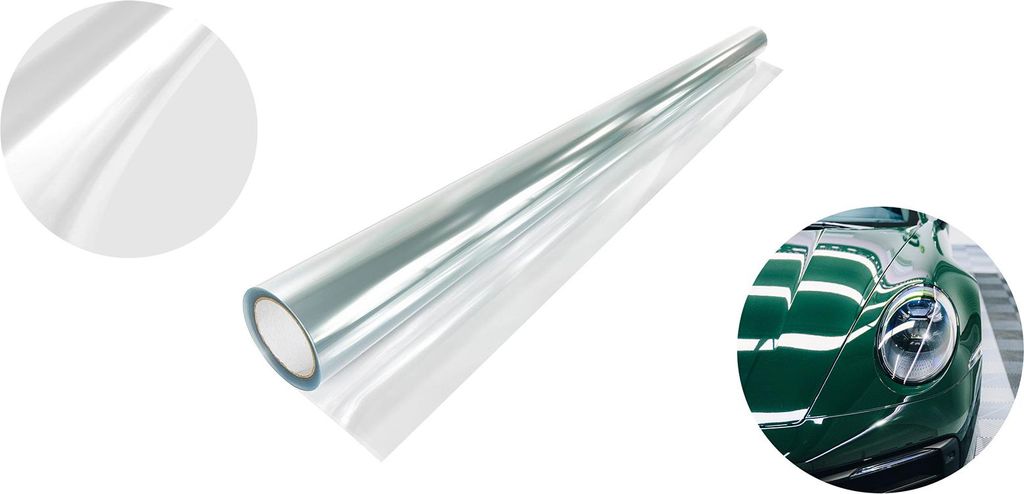Lackschutzfolie 150x50 cm - Transparent - Selbstklebend und UV-Schutz Steinschlagschutzfolie - Schutzfolie für Auto, Möbel und Geräte - Klebefol...