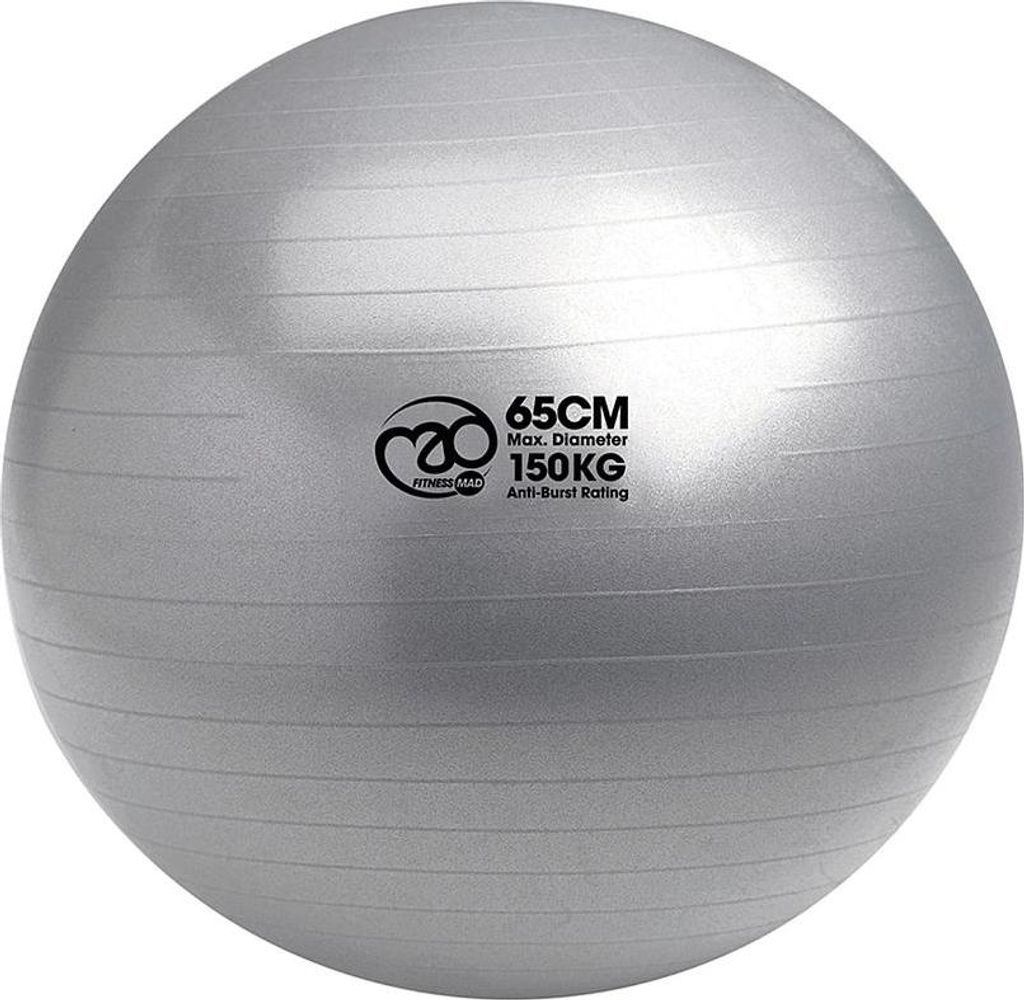 Fitness-Mad Swiss Ball Anti-Burst 150kg grau 65cm Fitness Yoga Pilates