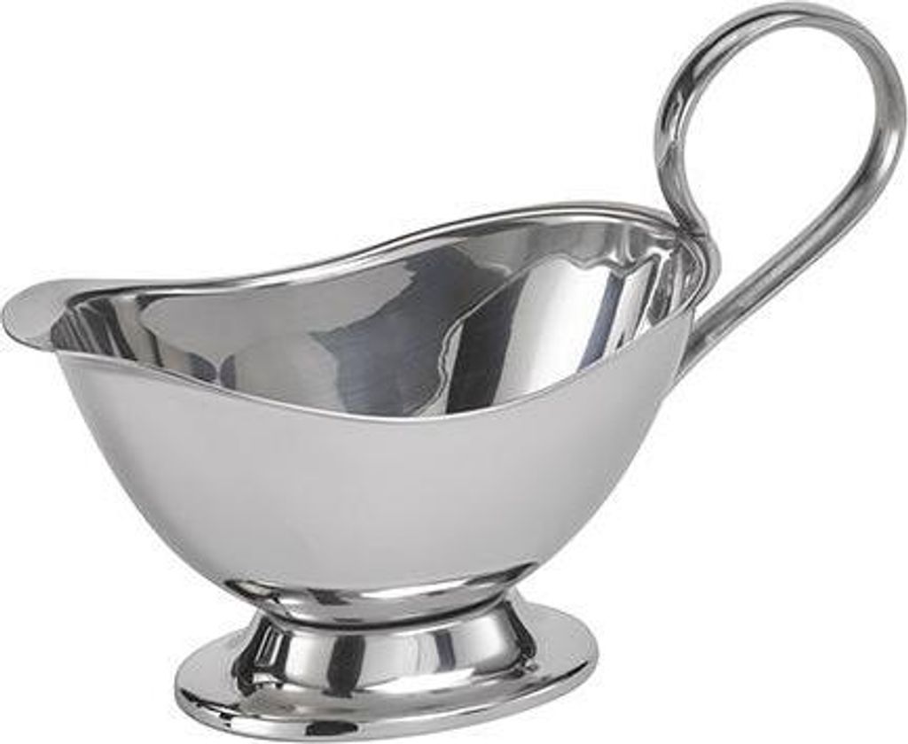 APS 40205 Sauciere PROFI, Edelstahl hochglanzpoliert, 0,25 Liter, 19 x 9 cm, Höhe 13 cm