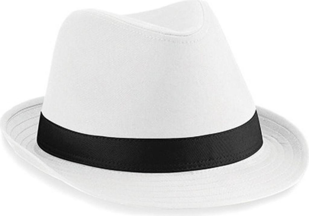Fedora Hat / Hut - Farbe: White/Black - Größe: L/XL Produktbild 