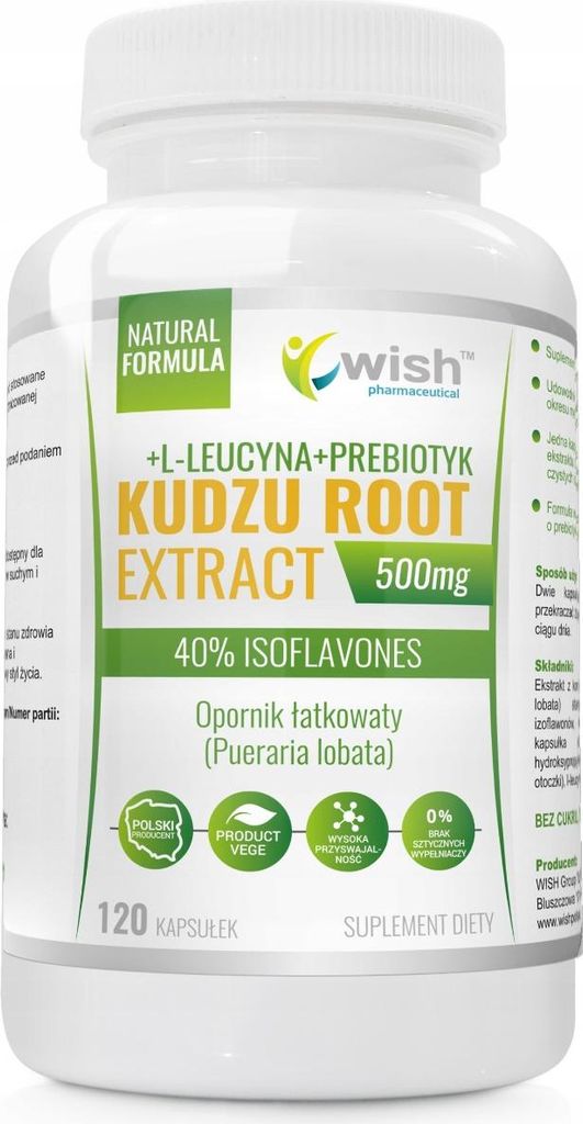 Wish Kudzu Root Extract 500mg - 120 capsule lenisce il Immagine del prodotto 