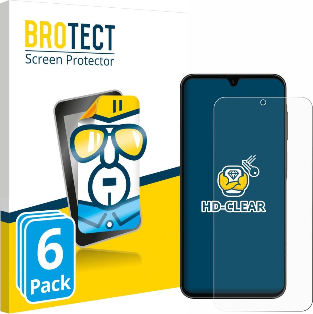 6x Für Samsung Galaxy A26 5G Enterprise Edition Schutzfolie BROTECT Displayschutz Display Schutz Folie Klar Transparent