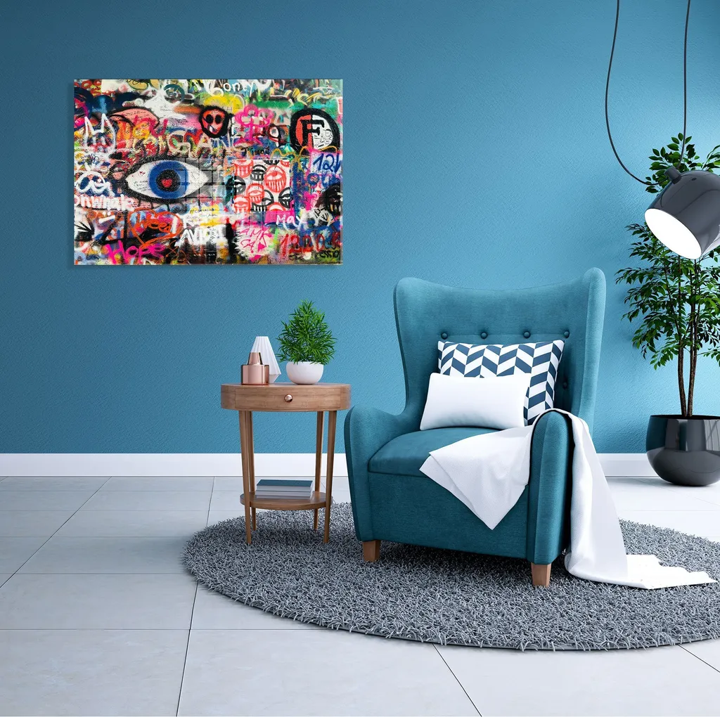Quadro Decorativo Wallity UV-592 Multicolore 45x65 in Vetro 100%