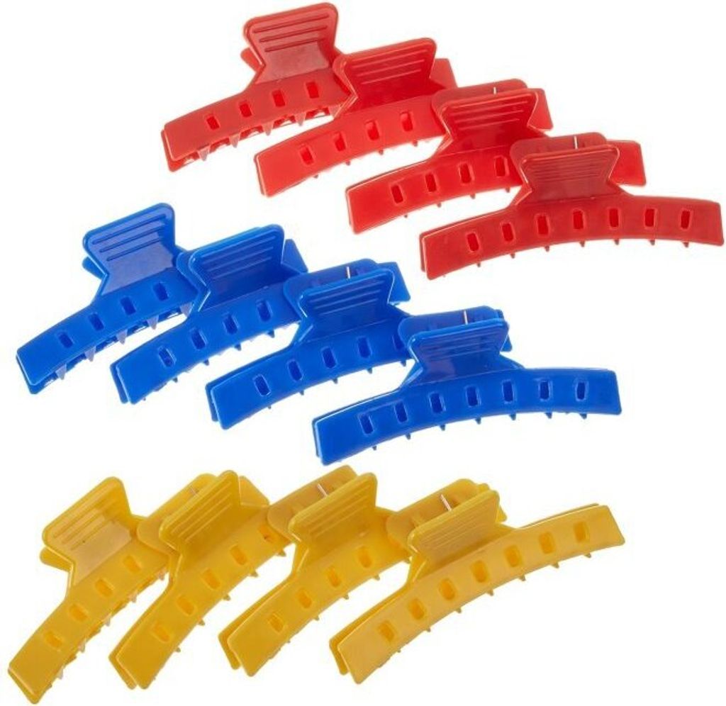 Wasserwellklammer bunt sortiert 12er Water wave clamps, assorted, bag