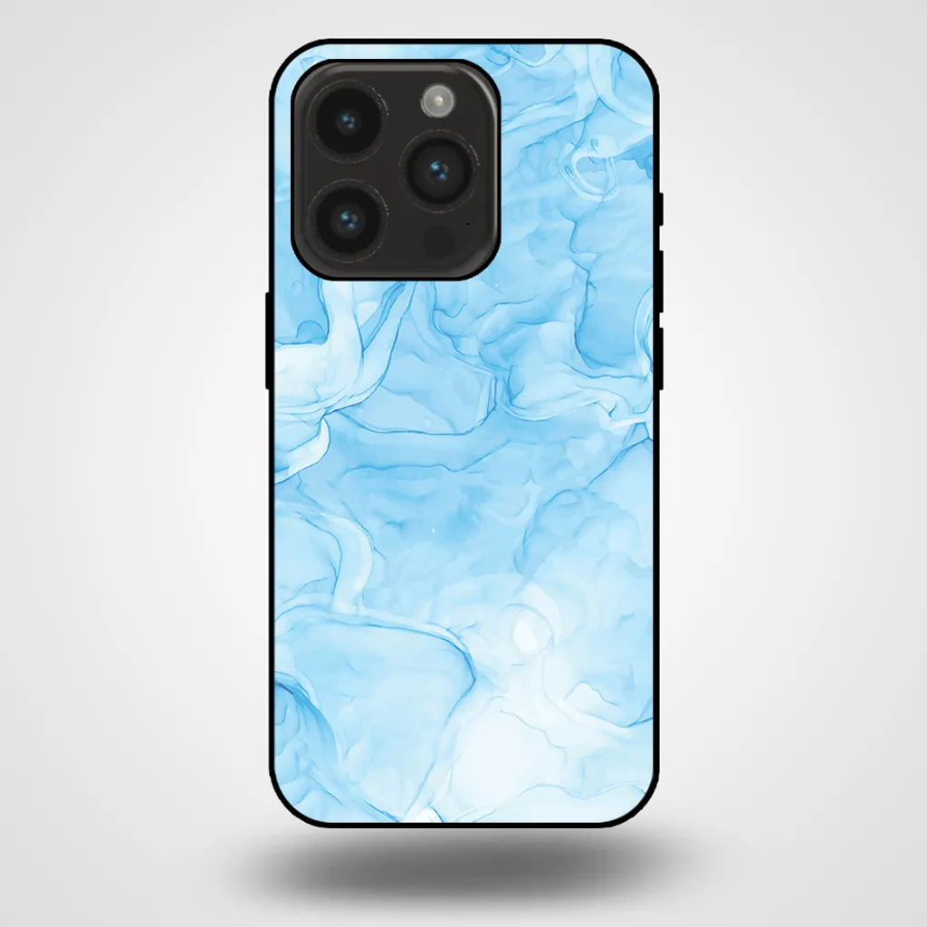 Cover Marmo iPhone 14 Pro Azzurra | Protezione TPU Antiurto Smartphonica