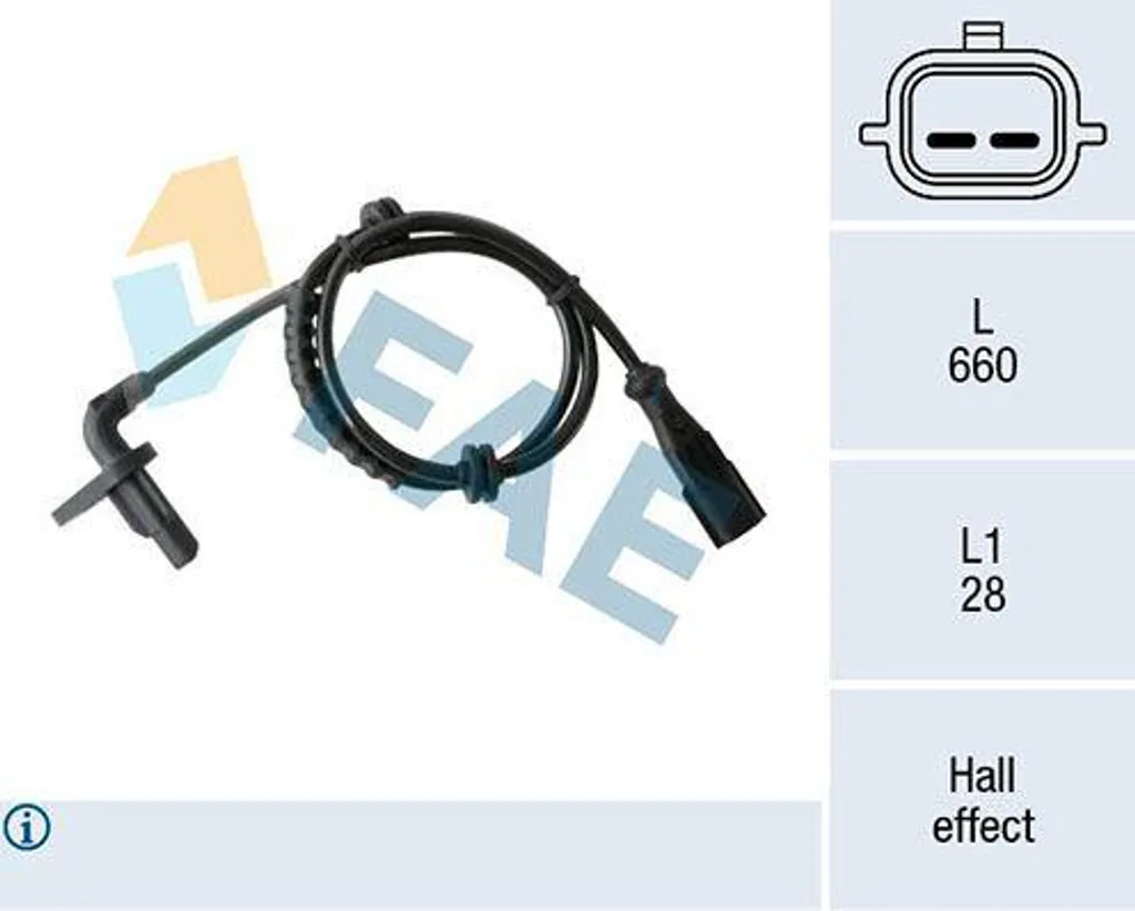FAE 78410 Sensore velocità ruota OE 479009927R compatibile con Modus, Clio